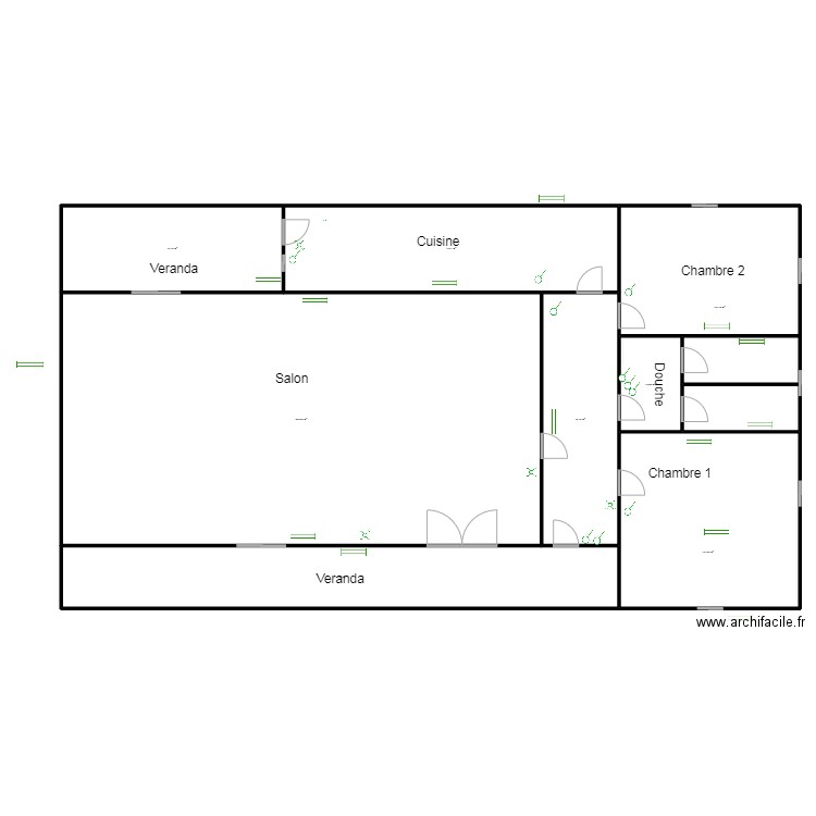 Vue en plan LOGEMENT A GBAKPODJI. Plan de 0 pièce et 0 m2