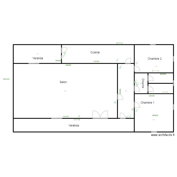 Vue en plan LOGEMENT A GBAKPODJI. Plan de 8 pièces et 1130 m2