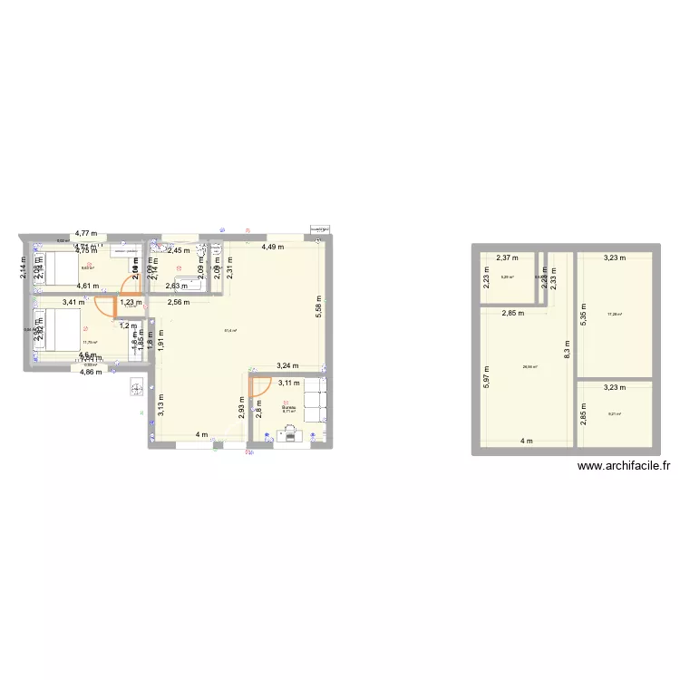 Maison Tautavel ragreage. Plan de 14 et 143 m² Maison Tautavel ragreage. Plan de 14 et 143 m²