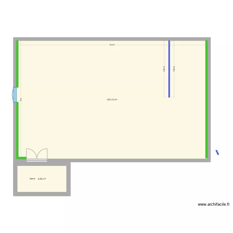 Lopez. Plan de 2 et 109 m² Lopez. Plan de 2 et 109 m²