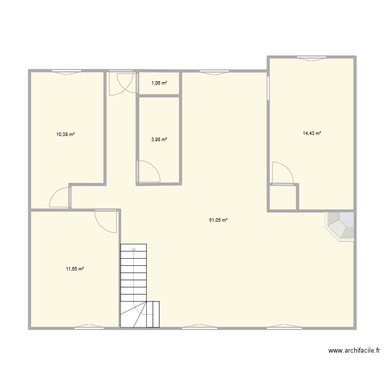 plan 12 malville. Plan de 6 pièces et 93 m2