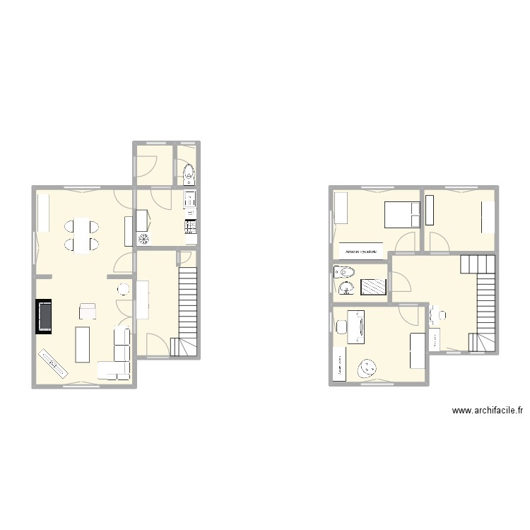 ALLERY. Plan de 10 pièces et 52 m2
