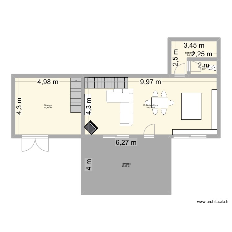 rdc maison st latier. Plan de 0 pièce et 0 m2