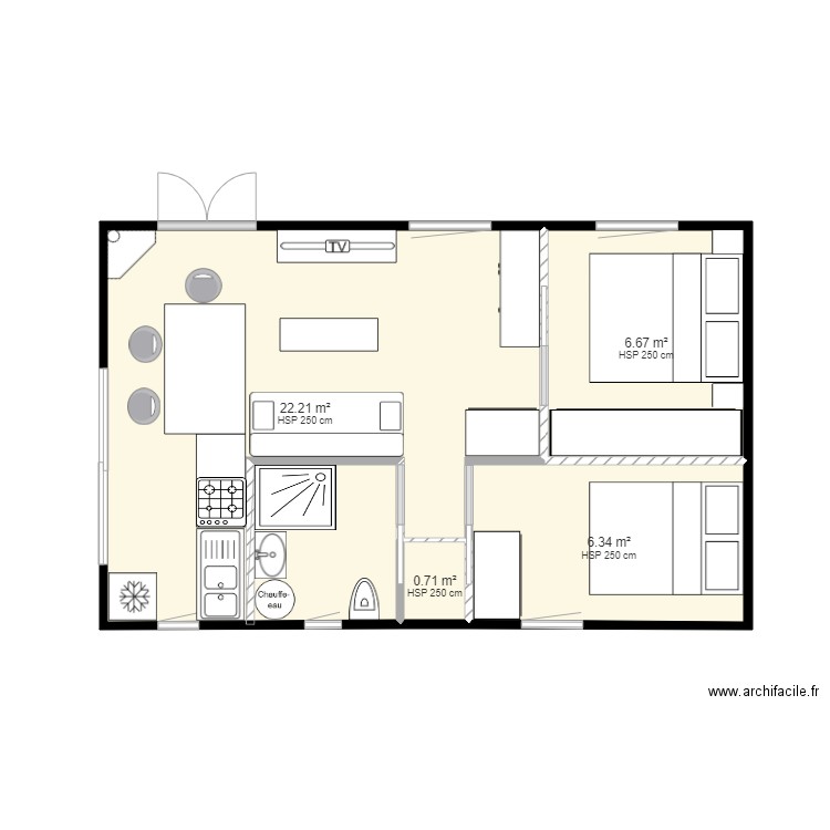chalet 40 m2. Plan de 0 pièce et 0 m2