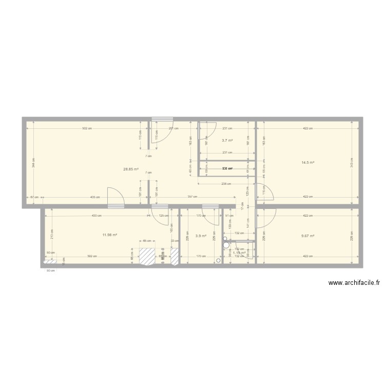 ST HERBLAIN CHARENTE V2. Plan de 8 pièces et 75 m2