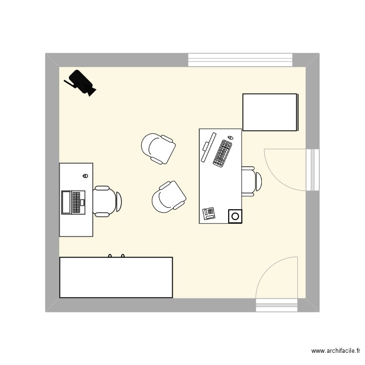 Bureau RPF DENISE DUHAMEL. Plan de 1 pièce et 21 m2