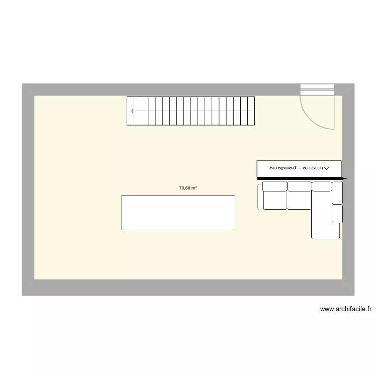 .New. Plan de 1 pièce et 71 m²