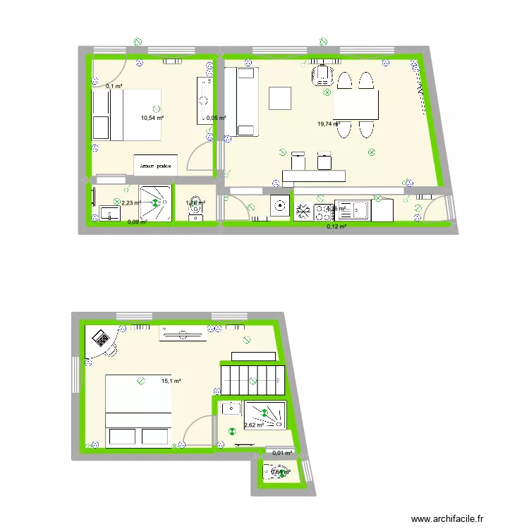 Maison St Saens RCH. Plan de 