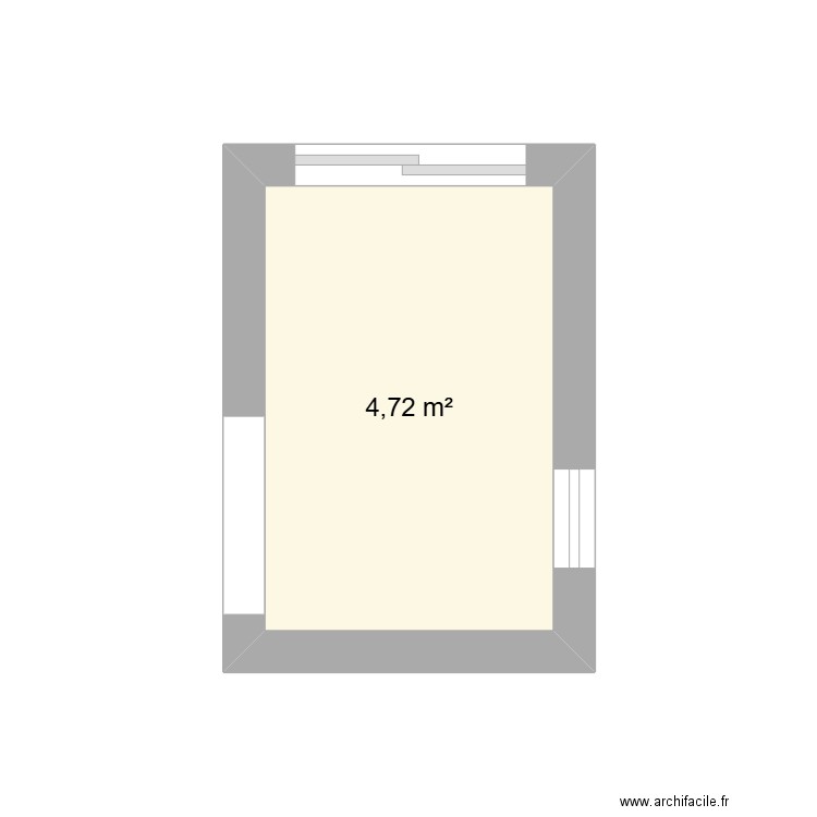 Boxer. Plan de 1 pièce et 5 m2