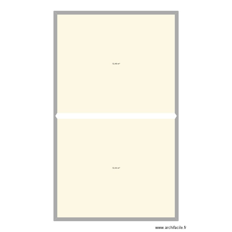 Benonchamps. Plan de 2 pièces et 145 m2