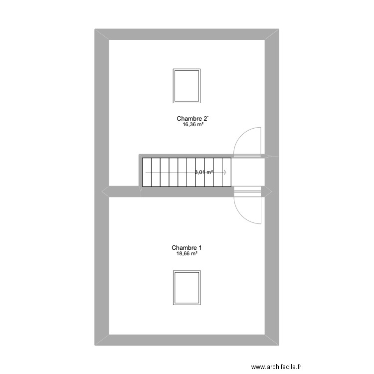 Maison Docherie. Plan de 11 pièces et 124 m2