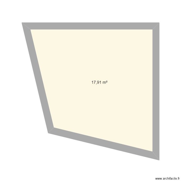 Essai. Plan de 1 pièce et 18 m2