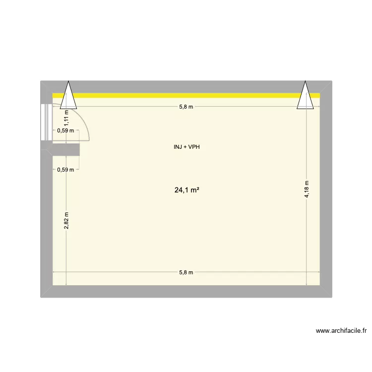 SYLVAIN LINK TRAVAUX. Plan de 1  et 24 m²