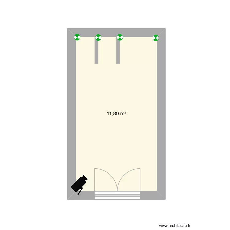 truck. Plan de 1 pièce et 12 m² truck. Plan de 1 pièce et 12 m²