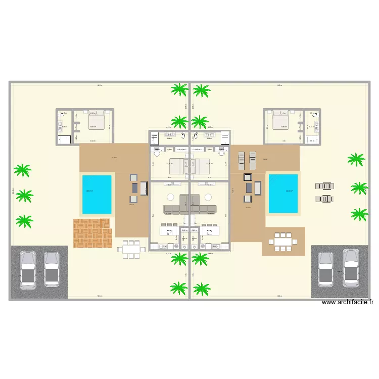 moo. Plan de 14  et 859 m²
