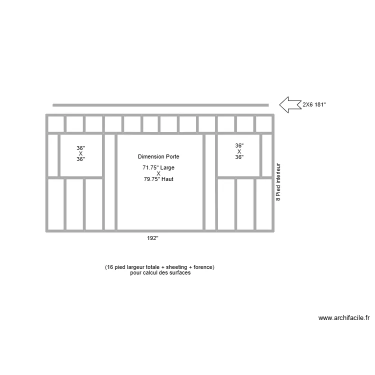 Mur Riviere. Plan de 