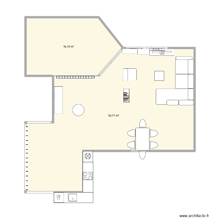 sejour - ancien. Plan de 0 pièce et 0 m2