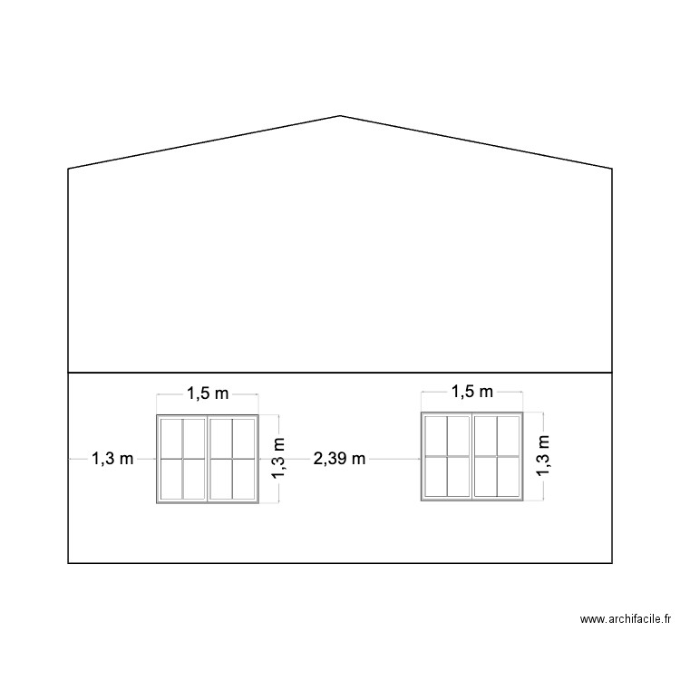 face latérale  gauche Assas simple 1. Plan de 0 pièce et 0 m2