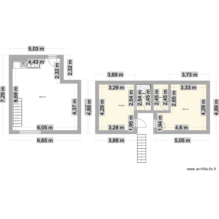 STX 2. Plan de 4 pièces et 74 m2