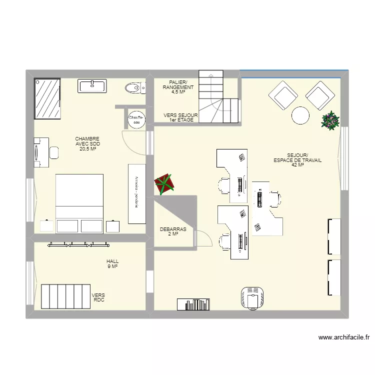 PLATEAU 1er ETAGE. Plan de 