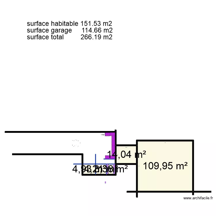 Saintois V12. Plan de 5  et 137 m²