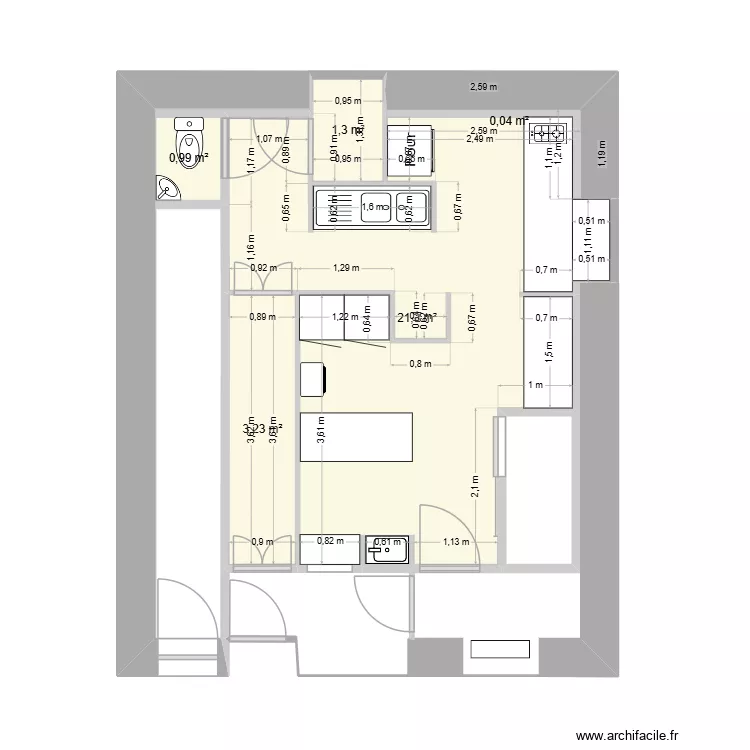 labo3. Plan de 5 pièces et 27 m²