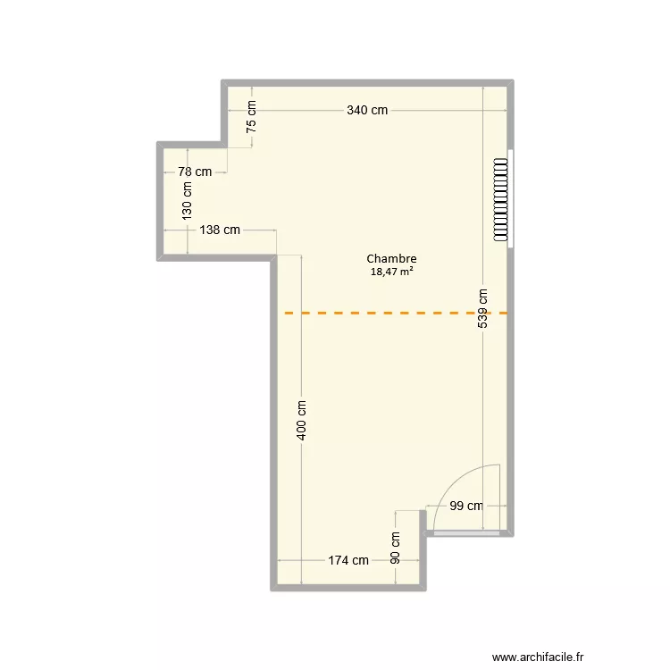Grand - Chambre. Plan de 