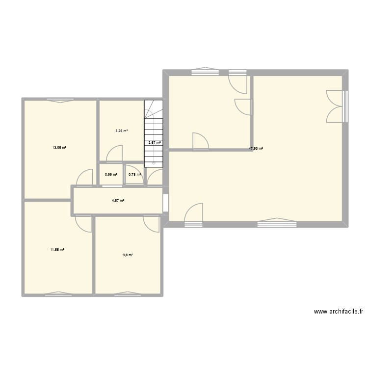 Maison Albi. Plan de 9 pièces et 97 m2