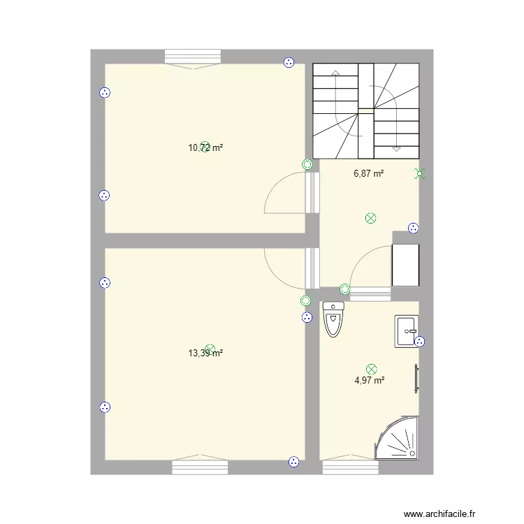 Aigre &eacute;tage projet (non d&eacute;finitif). Plan de 