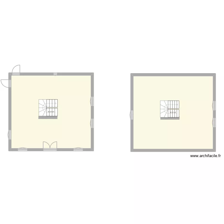 Base MdE. Plan de 2  et 123 m²
