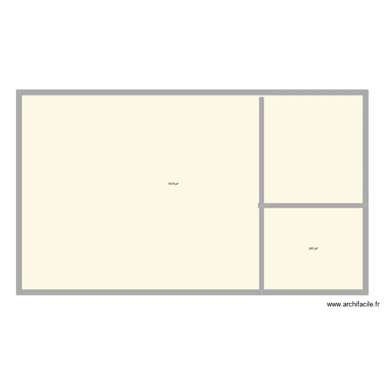 Plan 1 test. Plan de 2  et 178 m²