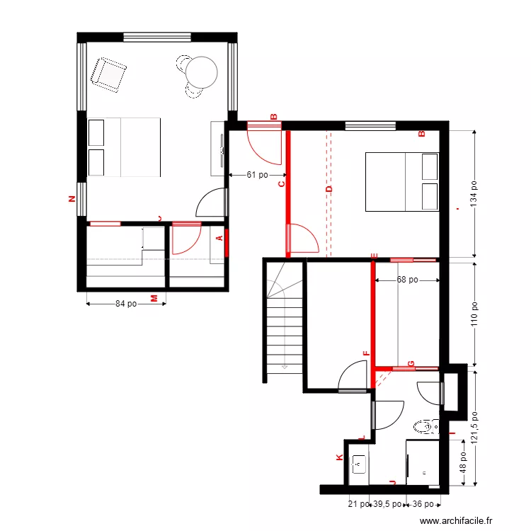 Xoudous Sous-sol Menuiserie. Plan de 