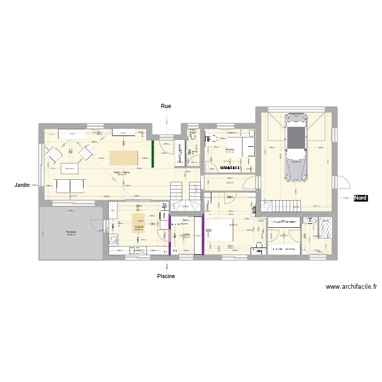 Eberle 14. Plan de 18 pièces et 263 m2