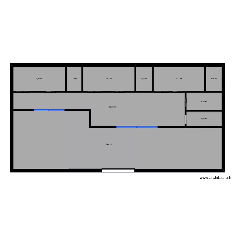 1 ere creation. Plan de 10  et 155 m²