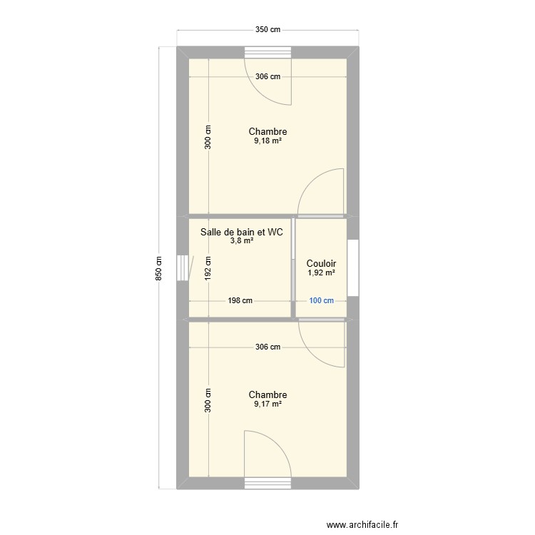 Module 1b. Plan de 4 pièces et 24 m2