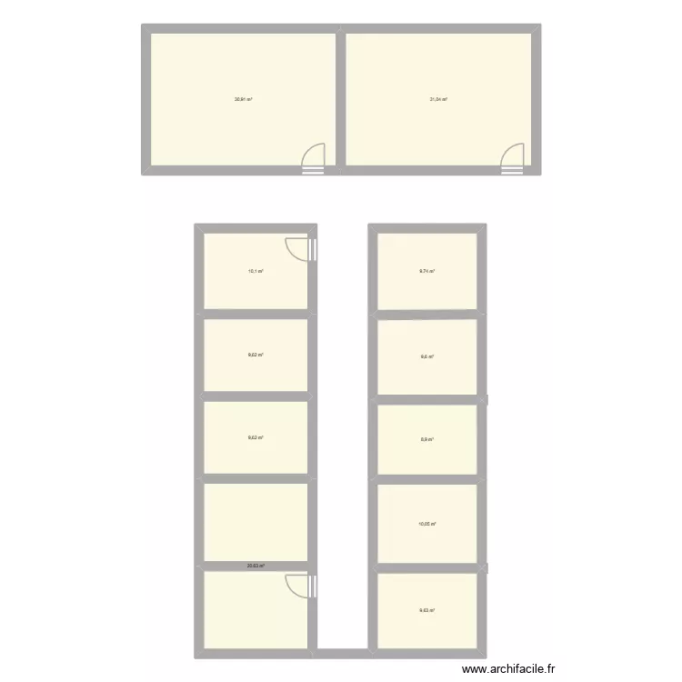 Plan 01. Plan de 11 et 160 m² Plan 01. Plan de 11 et 160 m²