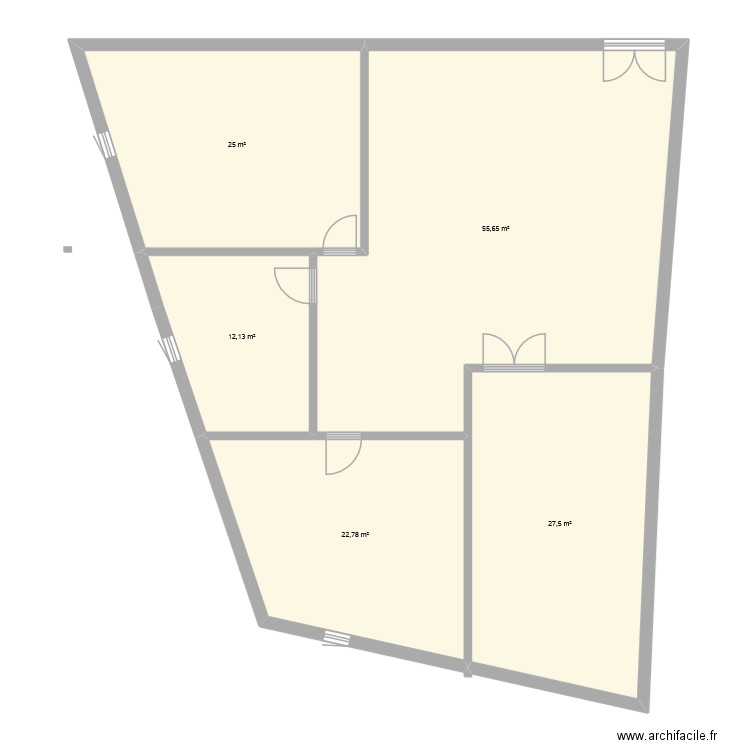 logement2. Plan de 5 pièces et 143 m2