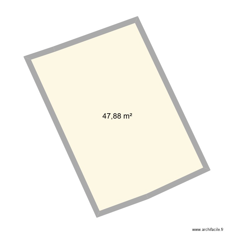 poudenx cadastre. Plan de 1 pièce et 48 m2