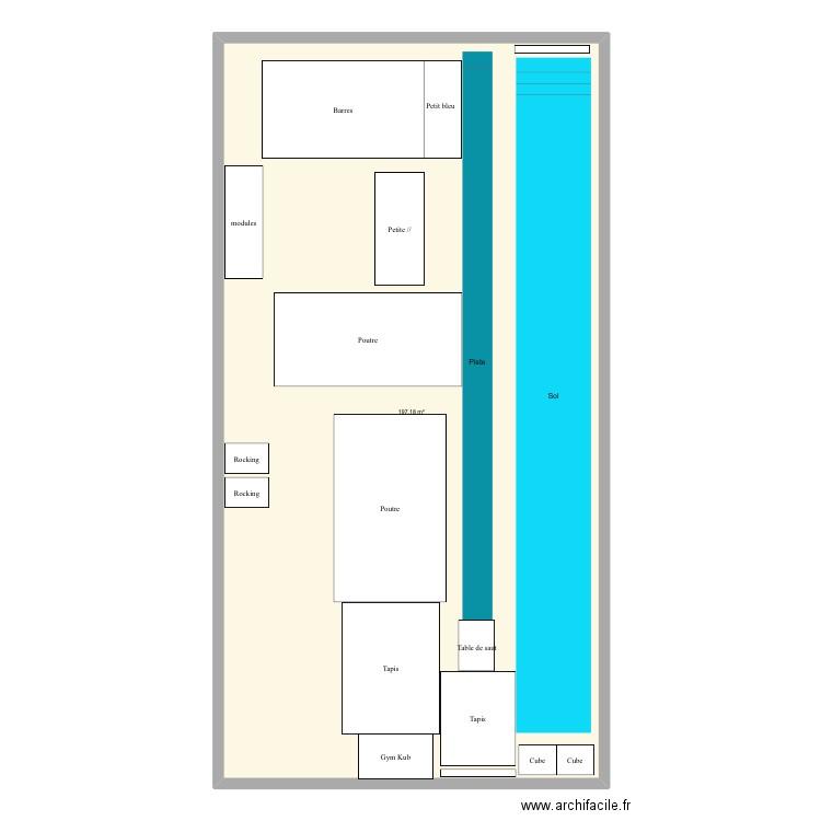 Plan 3. Plan de 1 pièce et 197 m2