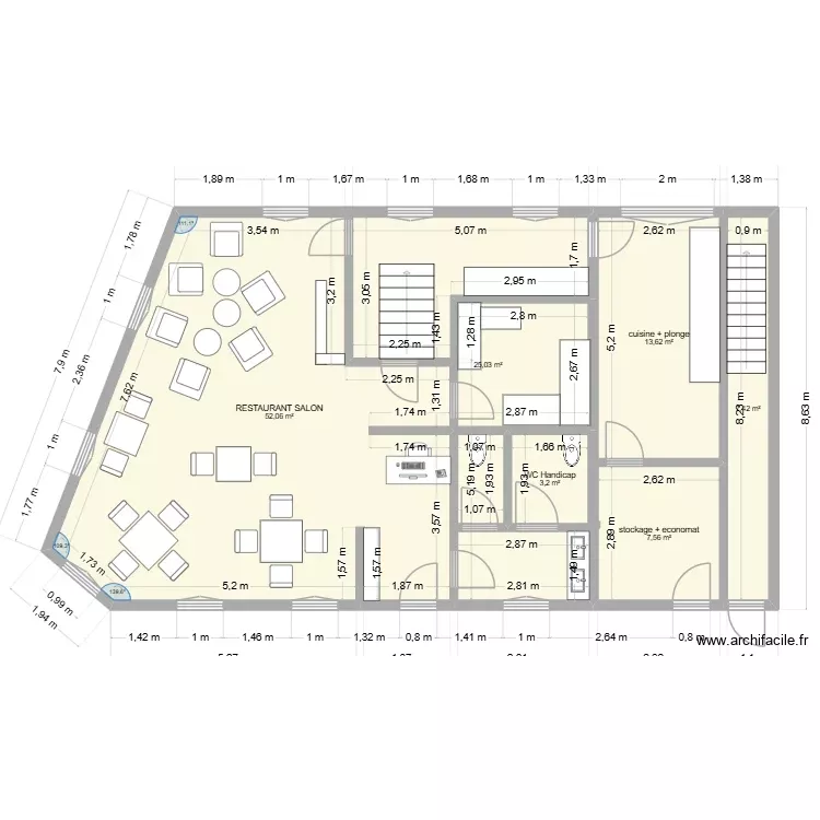 RDC Projet Saint antheme. Plan de 6 Pièces et 109 m² RDC Projet Saint antheme. Plan de 6 Pièces et 109 m²