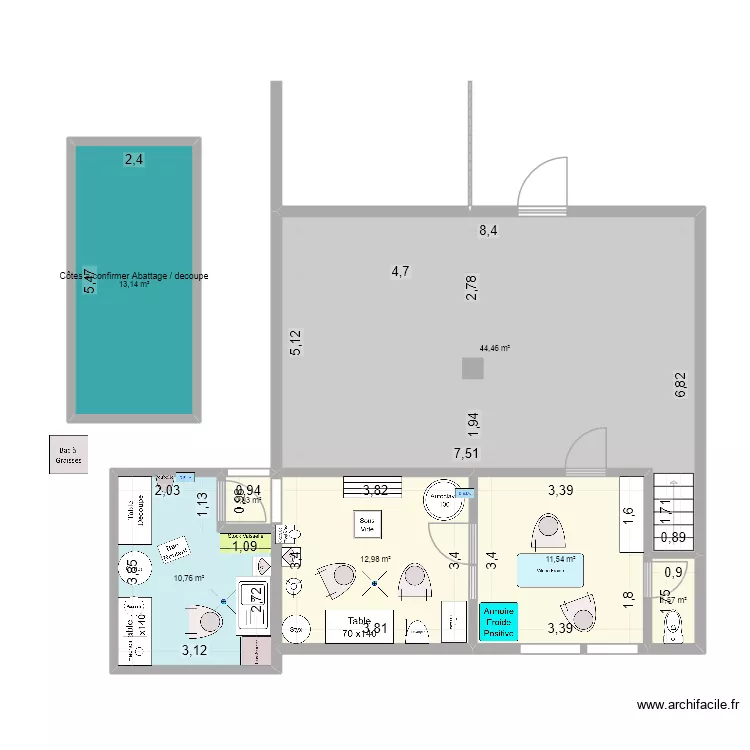 Caillaou 001Transfor. Plan de 7  et 95 m²