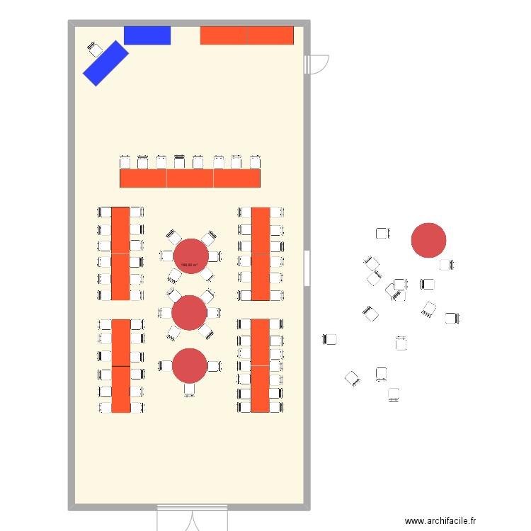 mariage. Plan de 1 pièce et 200 m2