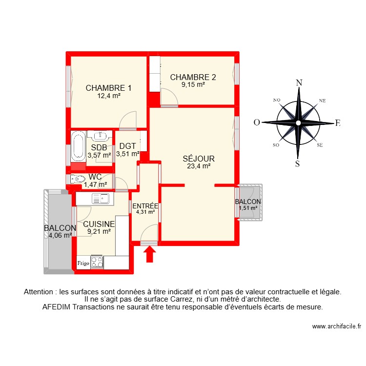 BI27717. Plan de 16 pièces et 109 m2