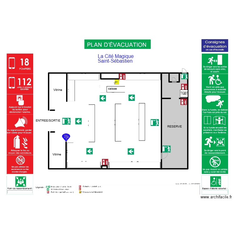 plan evacuation1. Plan de 2 pièces et 323 m2
