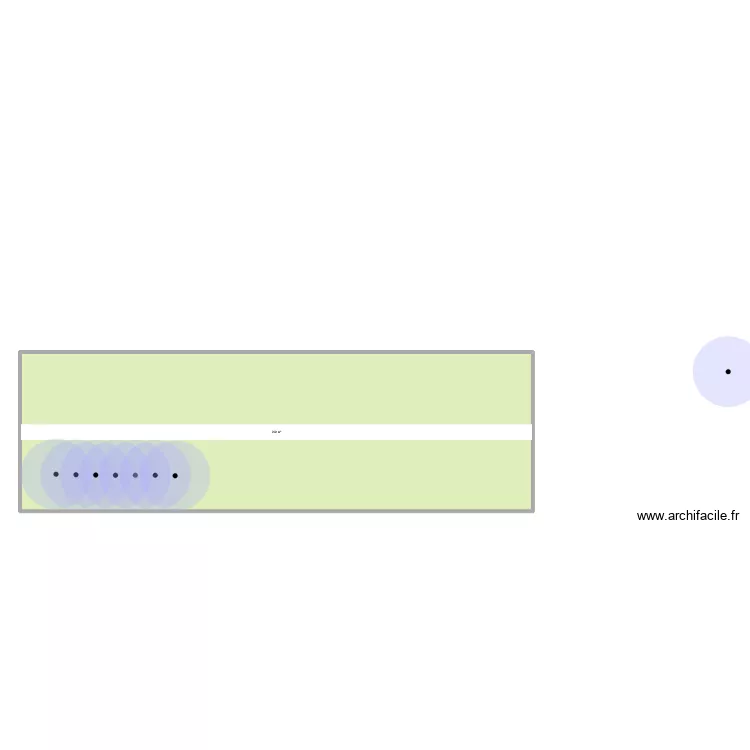 aspersion1. Plan de 1  et 208 m²