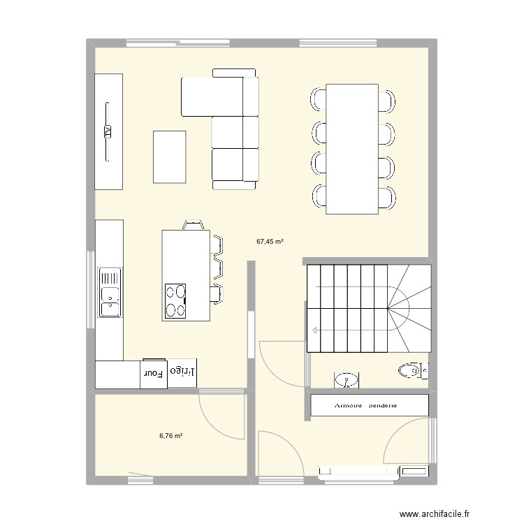 Projet Mensdorf 1 rdc. Plan de 0 pièce et 0 m2