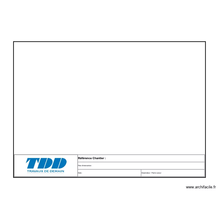 Cartouche Paysage. Plan de 