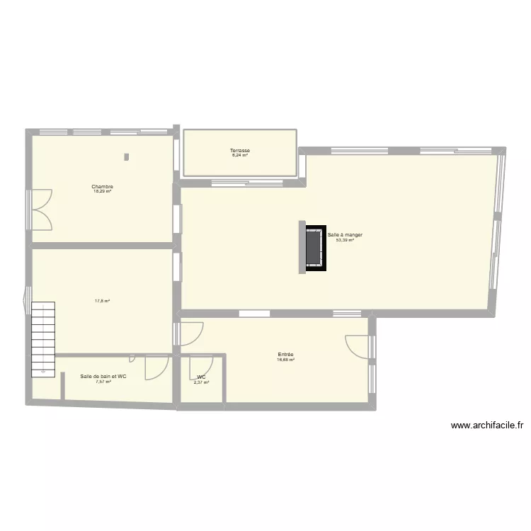 PLAN PROJECTION MAISON. Plan de 7  et 122 m²