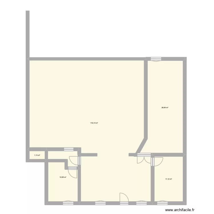 ONS 2. Plan de 5 et 169 m² ONS 2. Plan de 5 et 169 m²