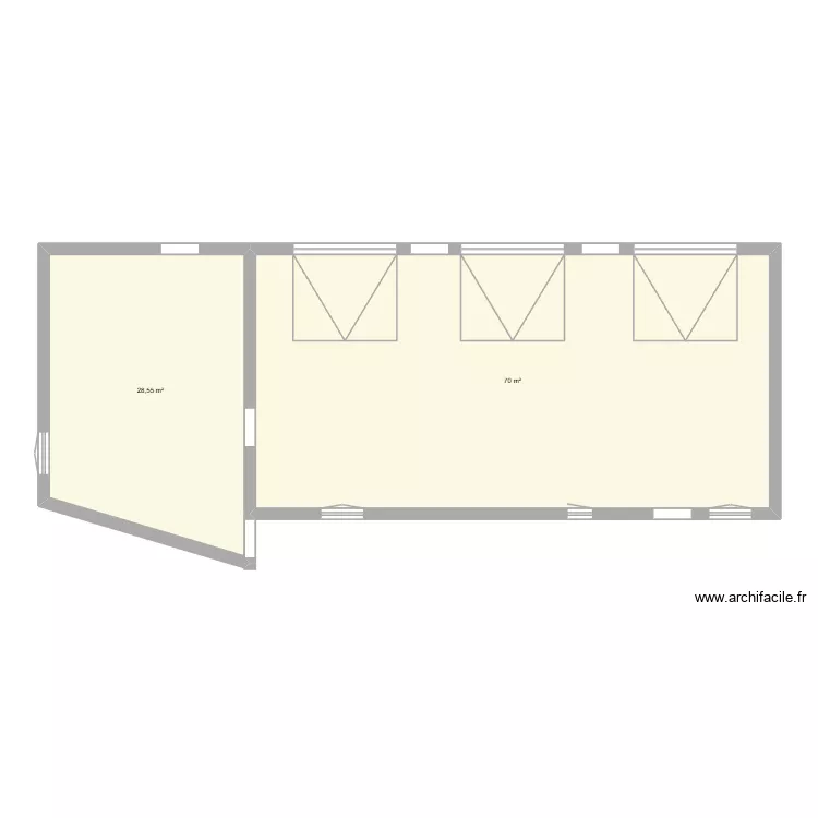 rez de chaussé. Plan de 2 et 99 m² rez de chaussé. Plan de 2 et 99 m²